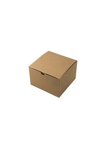 Kraft Folding Gift Boxes, 6" x 6" x 4"
