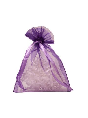 Flat Organza Bags, Purple, 4" x 5"