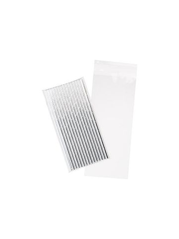 Clear Flat Polypropylene Bags with Lip n Tape Closure, 4-1/8" x 9-1/2"