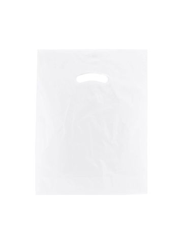 White, Super Gloss Merchandise Bags, 12" x 15"