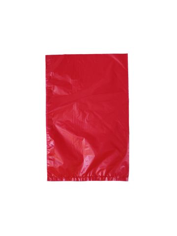 Red, Plastic Merchandise Bags, 6.5" x 9.5"