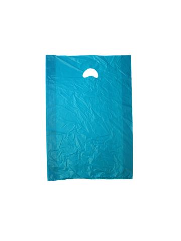 Teal, Plastic Merchandise Bags, 16" x 4" x 24"