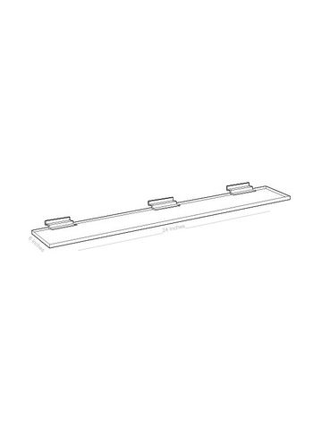 1/4" Acrylic Slatwall Maxi Length Shelves, 24" x 6"