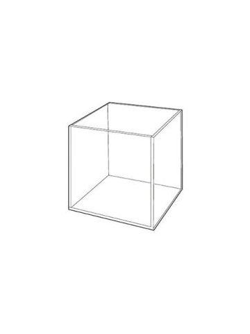 3/16" Acrylic Open Cubes, 15" x 15" x 15"