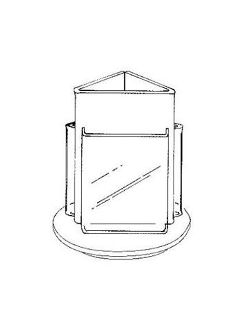 Acrylic Literature Holder 3 Sided Revolving Display, for 8.5" x 11"