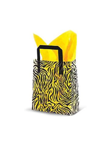 Zebra, Large Shoppers with Tri-Fold Handles