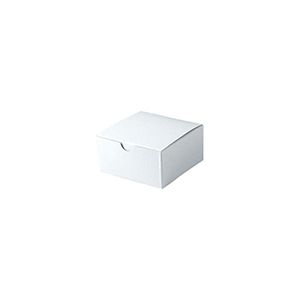 White Folding Gift Boxes, 4" x 4" x 2"