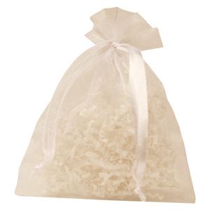 Flat Organza Bags, White, 5" x 6"