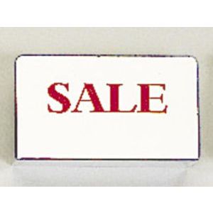 Red on Silver, "SALE" Showcase Signs