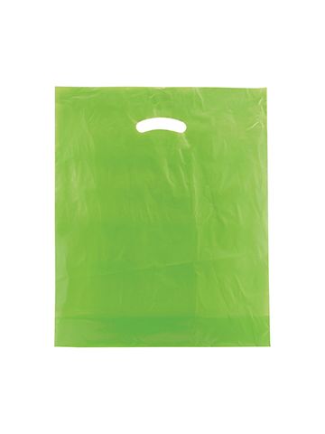 Citrus Green, Super Gloss Merchandise Bags, 15" x 18" + 4"
