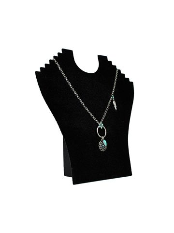 Black, Flat Multi-Necklace Display with Easel