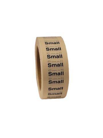 "Small "S" Clear Rectangle Size Labels