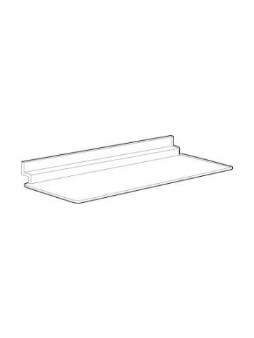 1/8" Acrylic Molded Shelves for Slatwall, 9" x 4"